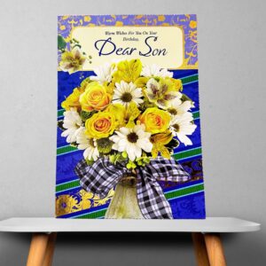 Fun and Joyful Birthday Wishes Greeting Card for Son