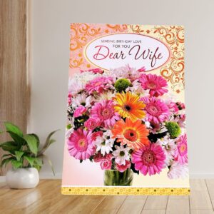 Luxurious Birthday Wishes Greeting Card for Wife