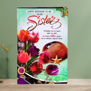 Elegant Birthday Wishes Greeting Card for Sister