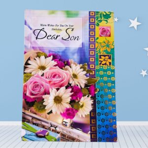 Elegant Birthday Wishes Greeting Card for Son