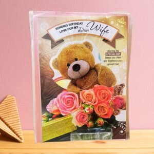 Elegant Birthday Wishes Greeting Card for Wife