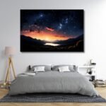 Majestic River and Mountain Under Sky