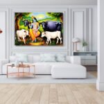 Lord Krishna with Cows Artwork
