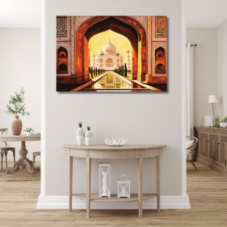 Timeless Beauty of the Taj Mahal Through Archway
