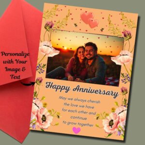 Personalized Anniversary Greeting Cards with Elegant Designs