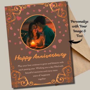 Personalized Anniversary Card for Loving Couples