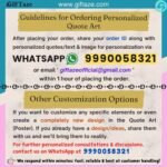 Guidelines for Ordering Personalized Quote Poster on GIFTaze