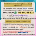 Guidelines for Ordering Personalized Quote Poster on GIFTaze