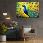 Peacock with Open Wings Painting