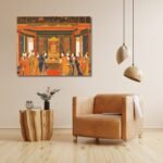 Mughal Emperor with Royal Court Painting