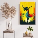 Vibrant Carnival Design with Dancing Girl