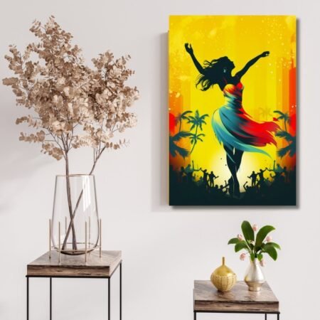 Vibrant Carnival Design with Dancing Girl
