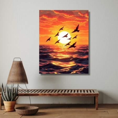 Sunset Over River