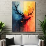 Vibrant Antlered Deer
