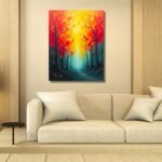Vibrant Trees Painting