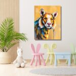 Majestic Lion Abstract Art - Image 2