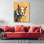 Majestic Lion Abstract Art - Image 4