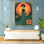 Woman With Floral Artwork