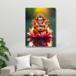 Lord Ganesha in Lotus Artwork