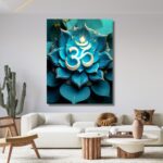 Om in Blue Lotus Petals