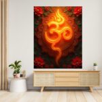 Spiritual Om Symbol with Fire Effect - Image 2
