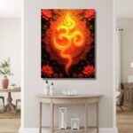 Spiritual Om Symbol with Fire Effect - Image 3