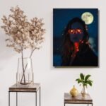 radiant gaze light-eyed girl artwork,