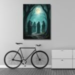 full moon haunting artwork