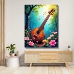 Guitar Blooming in a Forest