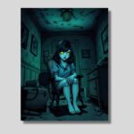 Haunted Girl in a Scary Room - Image 5