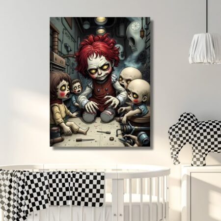 terrifying chucky doll artwork