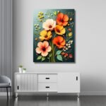 Tiny Flowers Framed by a Deep Background