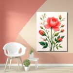 Blooming Flower with Buds Artwork - Image 2