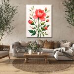 Blooming Flower with Buds Artwork - Image 3