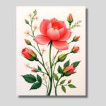 Blooming Flower with Buds Artwork - Image 5