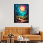 Soulful Connection Between Girl & Moon