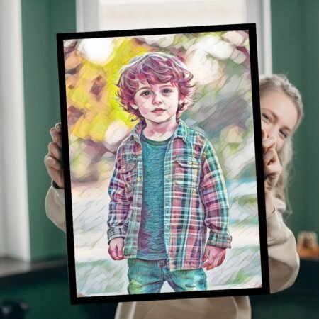 Customized Portraits with Splash Watercolor Effect