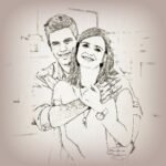 Stunning Ink Wash Digital Face Art Portrait