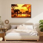Sunset Scene with Elephant