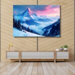 Snow-Capped Peaks & Frosty Pines Painting