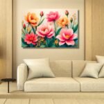 Colorful Blossoms with Buds