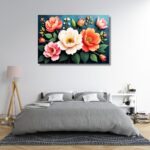 Flowers with Leaves Painting