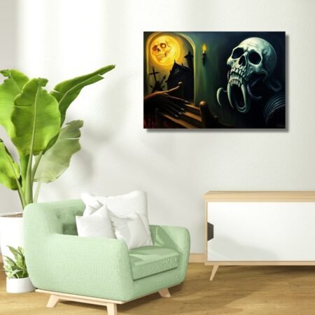 Spooky Skull in the Dark