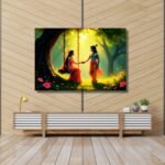 Radha Joyful Swing with Krishna