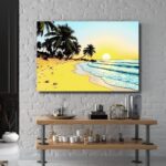Tropical Beach Sunset with Palms - Image 2
