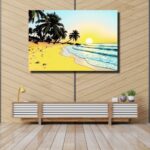Tropical Beach Sunset with Palms - Image 3