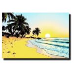 Tropical Beach Sunset with Palms - Image 5