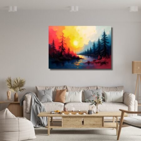 Peaceful River with Palm Trees
