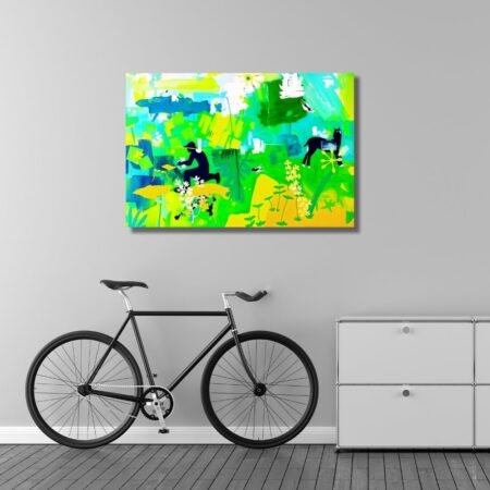 Nature Bond in Abstract Green