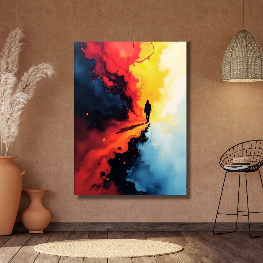Man Walking Abstract Art